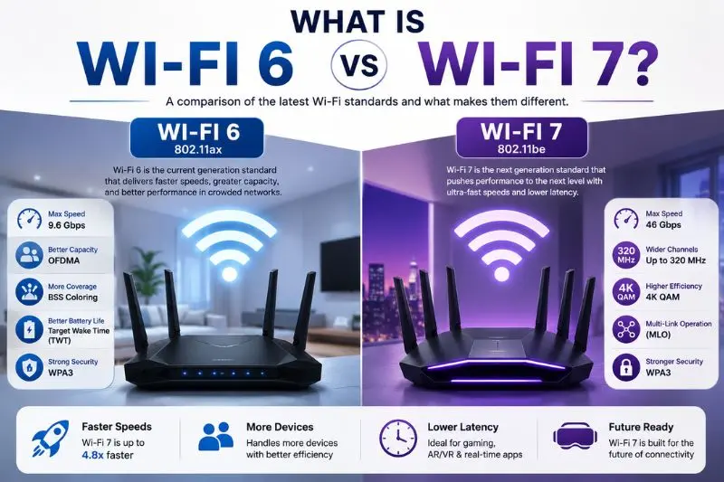 what is wi-fi 6 vs wi-fi 7